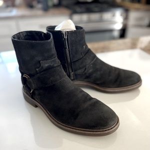 Calvin Klein Suede Moto Boot Harness